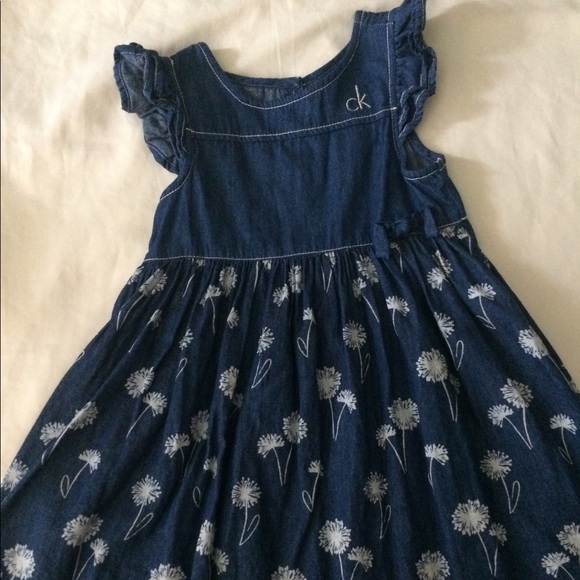 Calvin Klein Jeans Other - Calvin Klein Toddler Denim Floral Dress